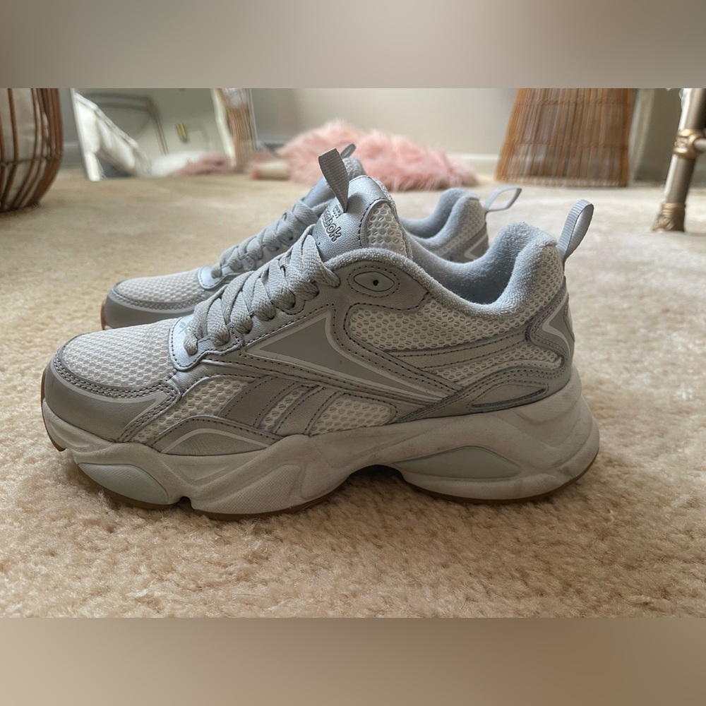 Reebok Women’s Light Gray Mesh Athletic Sneakers